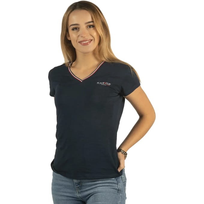 Dames-T-shirt Flags&Cup Frankrijk Collection