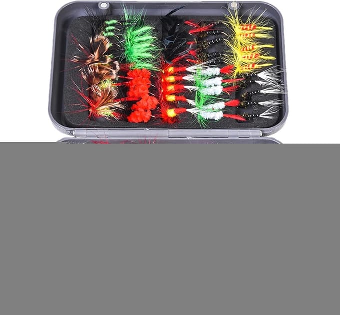 Vliegenaas Set - Forel Aas - Vissen Vangen - Realistisch Ontwerp - 100 Stuks - Multicolor