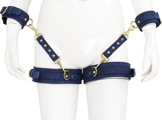 vscnovelty® BDSM set, 2 x Handcuffs, leg belt
