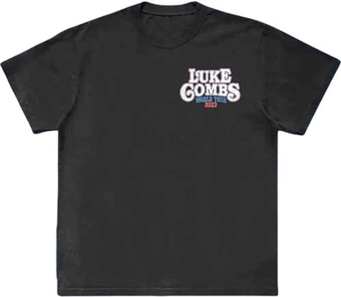 Luke Combs - Tour '23 Skull Heren T-shirt - S - Zwart
