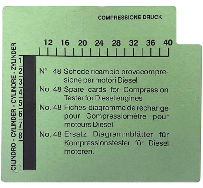 Wurth - Motometerkaarten - Grafiekbladen x 1 st