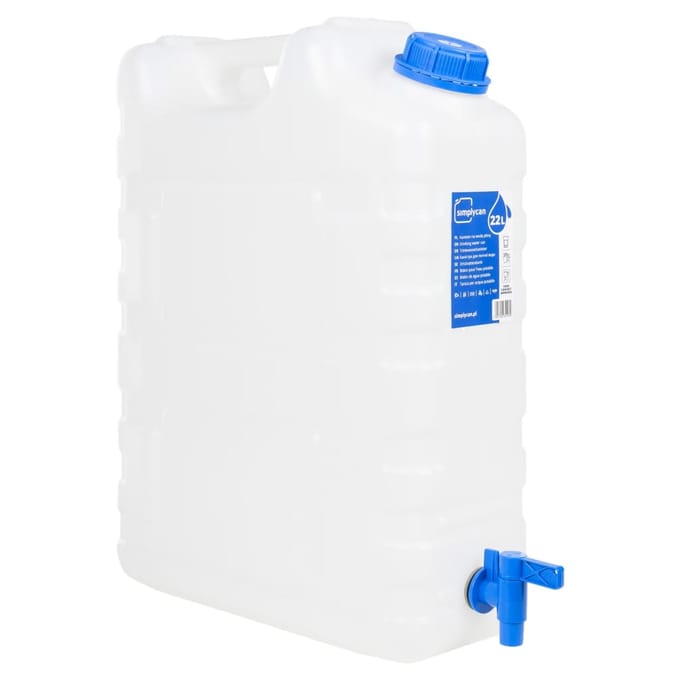 vidaXL - Watertank - met - kraan - 20 - L - kunststof - transparant