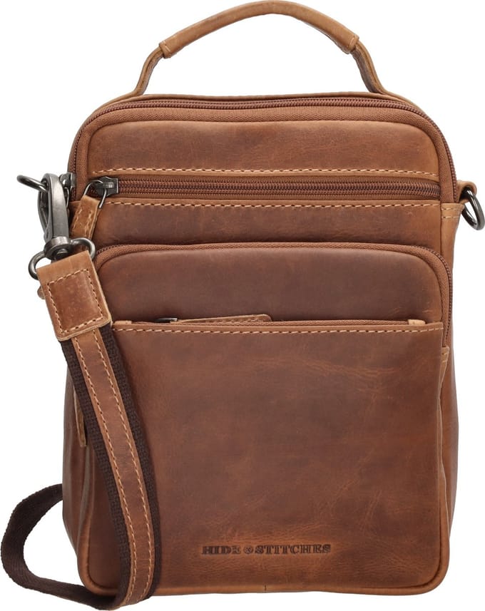 Hide & Stitches Japura Reportertas - 100% Leer - Cognac