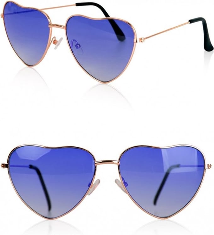 Hartjes bril blauw
