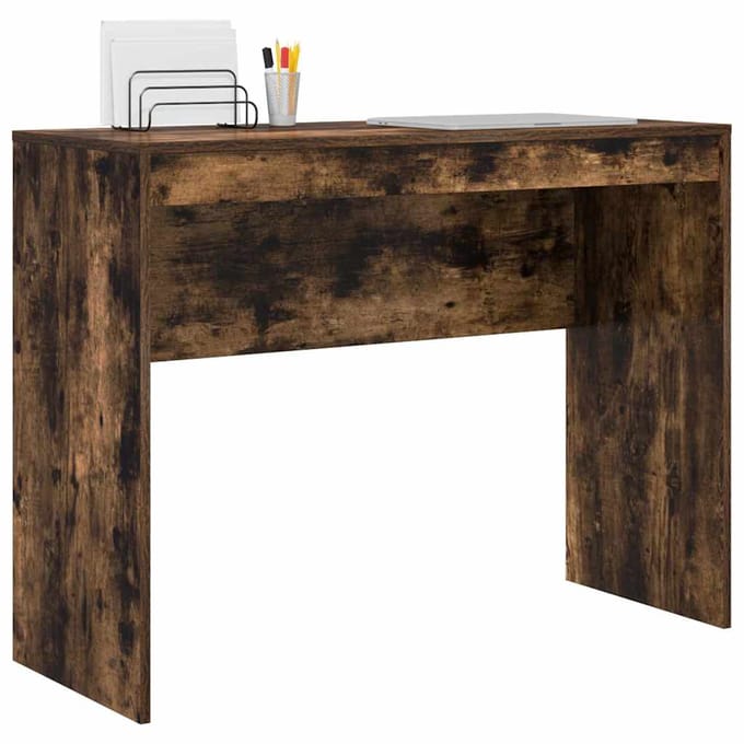vidaXL - Bureau - Rook - Eiken - 100 - x - 40 - x - 76 - cm