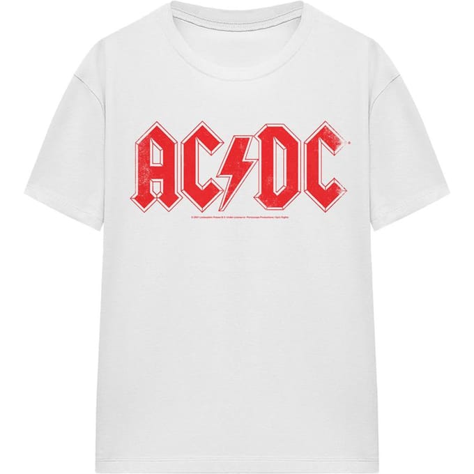 AC/DC Unisex T-Shirt voor Volwassenen (Wit)
