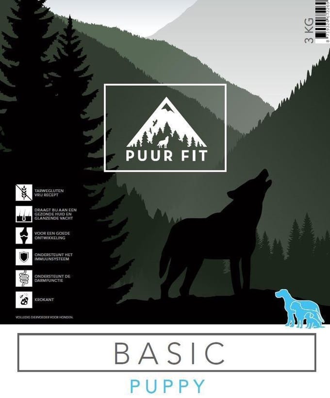 Puur Fit Basic - Hondenvoer - Puppy 3 kilo