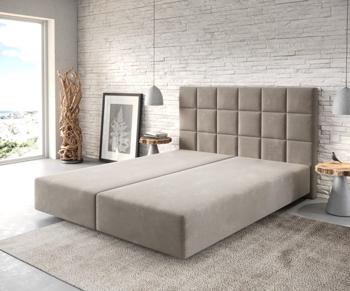 Boxspring-frame Dream-Fine microvezel beige 160x200