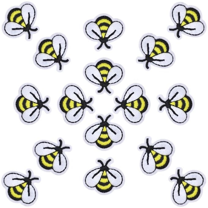 Store_7 - Bee Ijzer Patches - Mini Geborduurde Patches - 30 Stuks