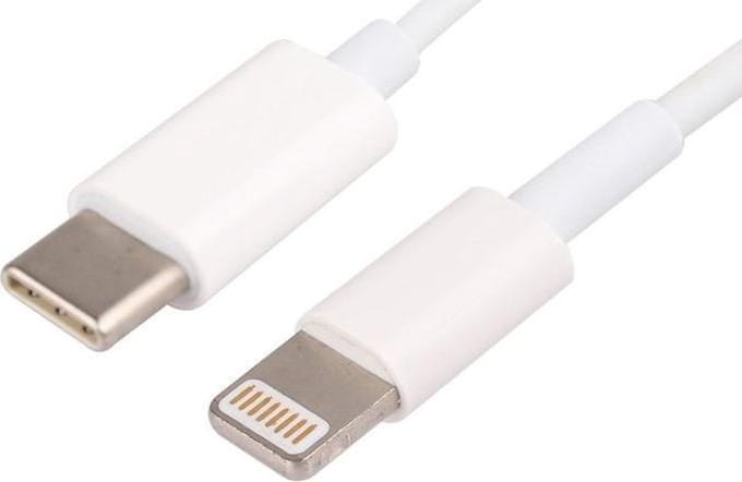 USB C naar Lightning-compatibel kabel 50 cm - wit