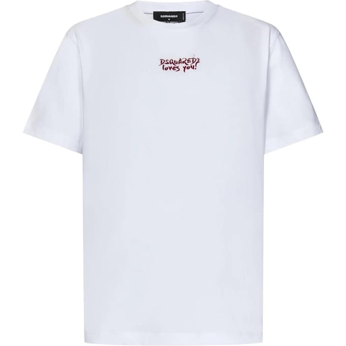 Dsquared2 Loves You Logo Wit T-shirt