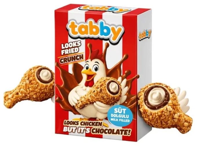 Tabby Chocolate Chicken Drumstick Milk Filled – Chocolade Snack – 24g