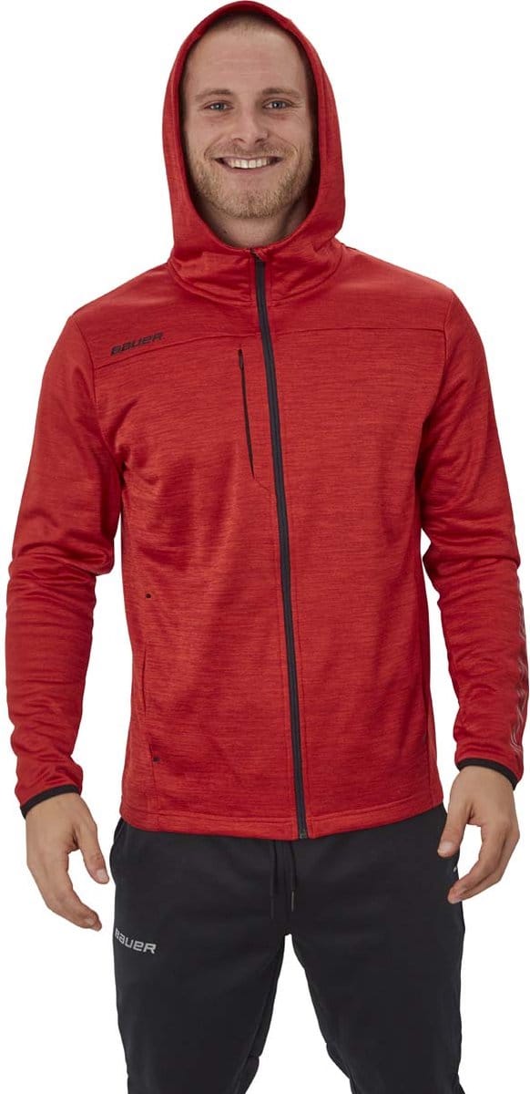 Hoody XXL Bauer Vapor Zip rood