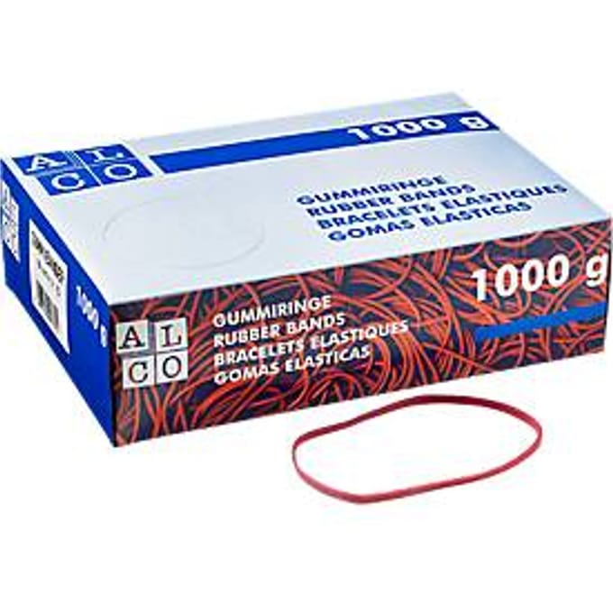 Rubberen elastiekjes, rood, 150 x 4 mm, 1000 g