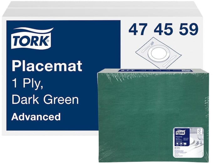 Tork 474559 placemat donkergroen advanced 42x30 cm 2500 stuks (474559)