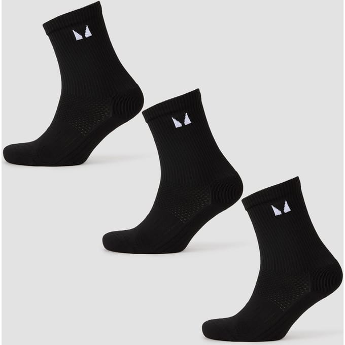 MP hardloopsokken (verpakking met drie stuks) - Zwart - UK 6-8