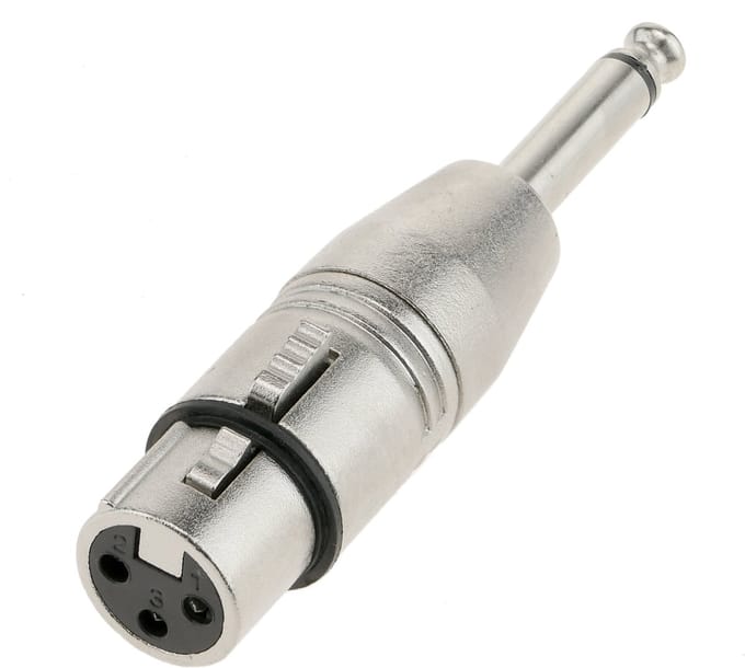 BeMatik - 3-pins XLR-audioadapter vrouwelijk naar 6,3 mm jack mannelijk