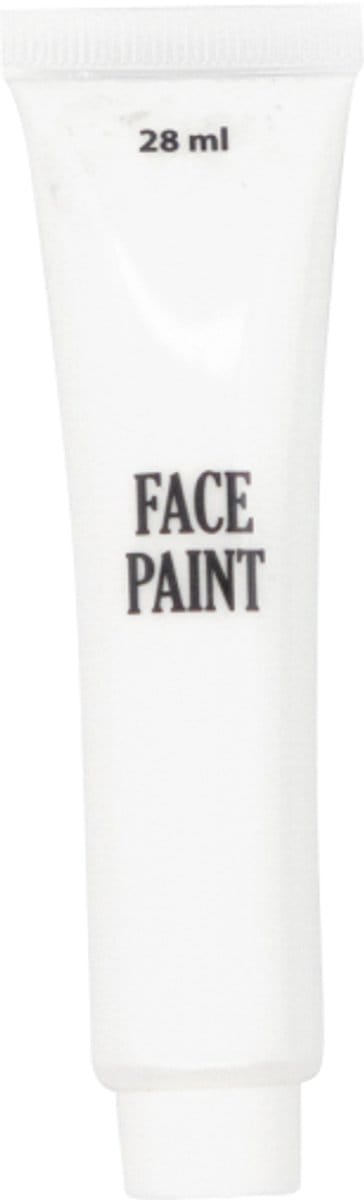 Professionele schmink/make-up créme wit, tube 28ml - op waterbasis - gebruiksklaar
