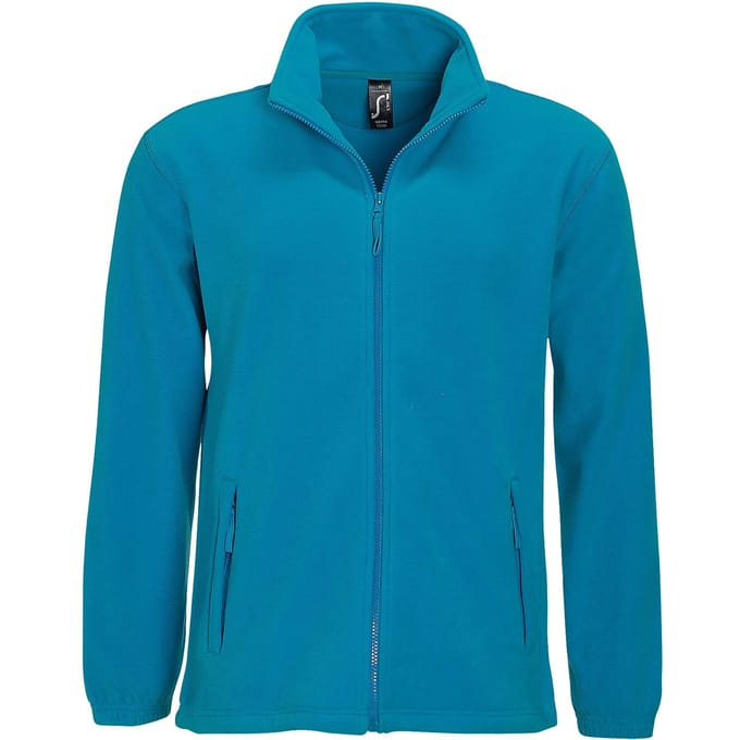 SOLS Heren North Full Zip Outdoor Fleece Jacket (Aqua)