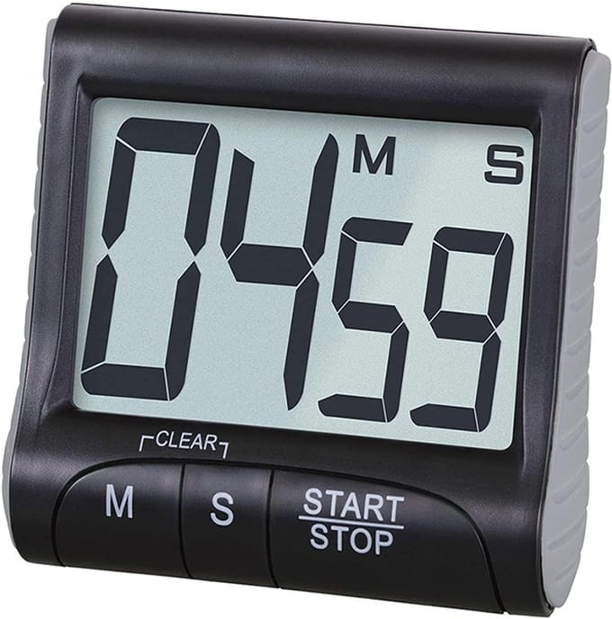 Crrynuo Digitale Kookwekker - Magnetisch - Timer - Zwart - Inclusief Standaard
