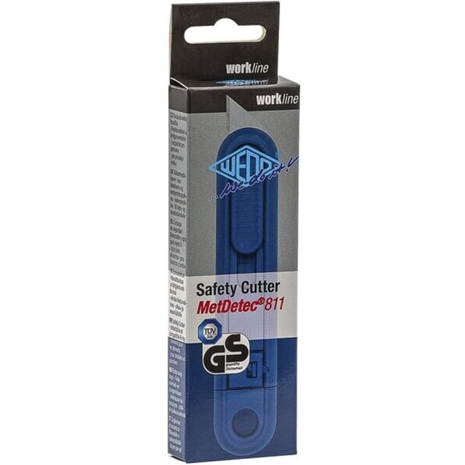 WEDO Safety-Cutter MetDetec 811, mesje: 19 mm, blauw