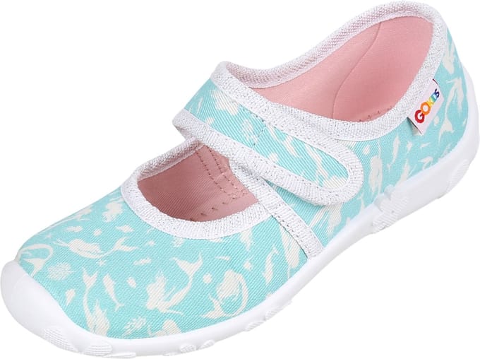 LEMIGO Celadon pantoffels, pantoffels voor meisjes met klittenband