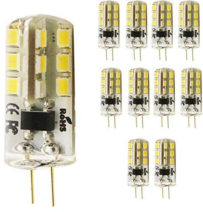 10x G4 LED-lampen 4 SMD 2835, 3W, Warmwit 3000K, Energiezuinig