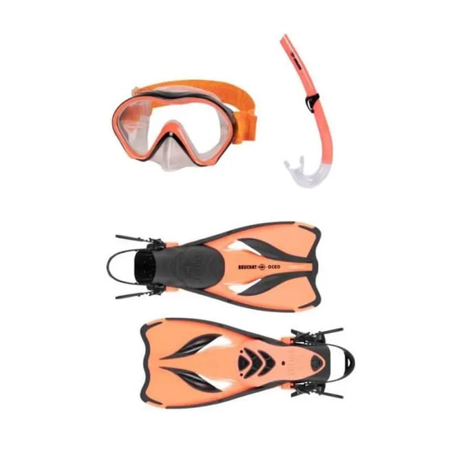 Set vinnen + enkel glasmasker + snorkel Beuchat