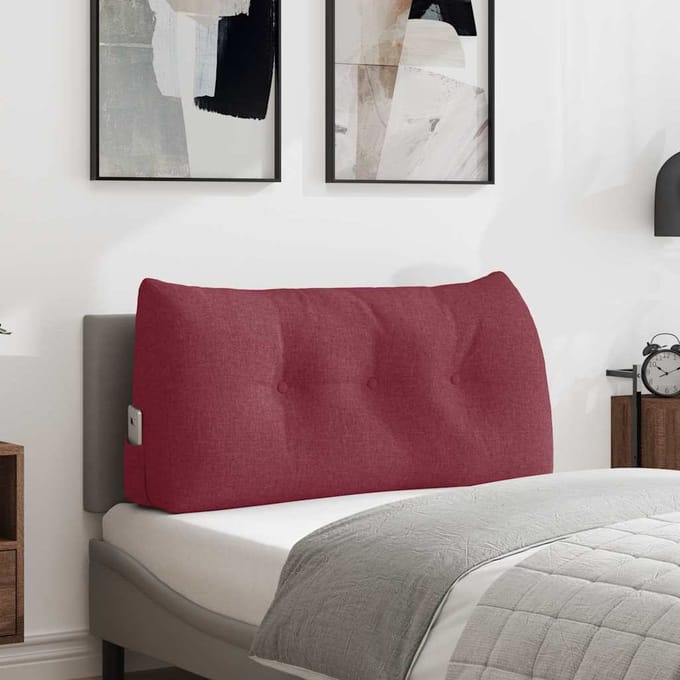 vidaXL - Rugkussen - Wijnrood - 100 - x - 24 - x - 50 - cm - Stof