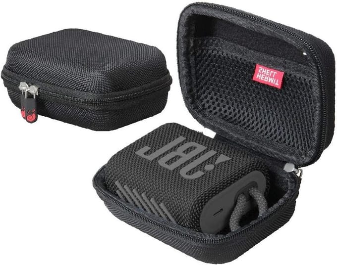 Draagbare Hard Case voor Bluetooth Speaker - Bescherming voor JBL Go 3 - Zwart, Compact en Duurzaam