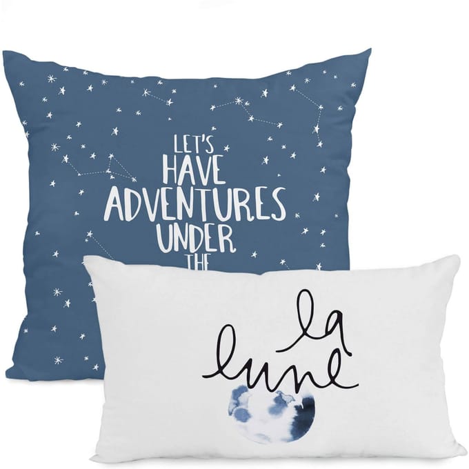 Set van 2 kussenhoezen Constellation | Blanc