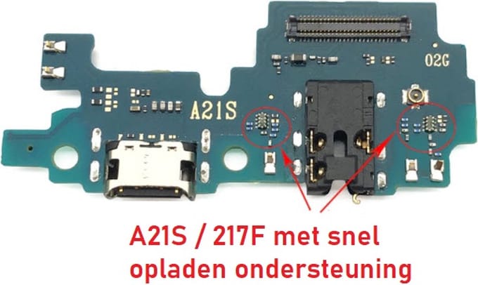 Samsung Galaxy A21S oplaad connector - dock connector