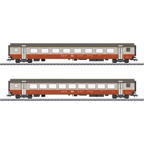 Märklin 42191 H0 set van 2 personenrijtuigen Swiss Express van de SBB