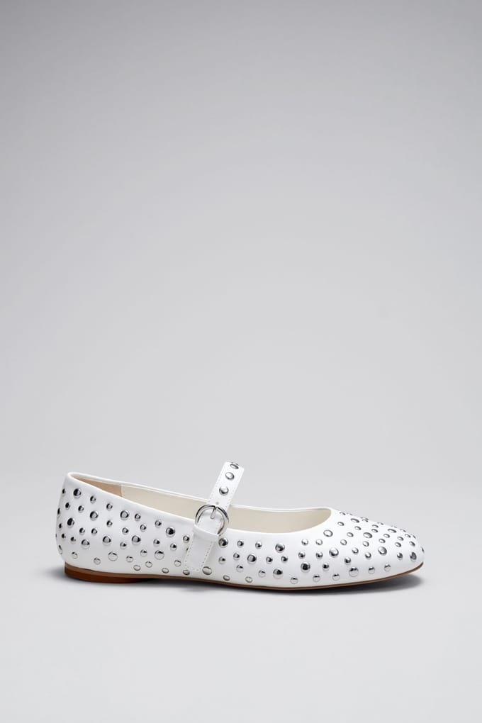 & Other Stories Lea Deco Ballerina White Größe: 41 | Ballerinas Outlet | Damen | Weiß