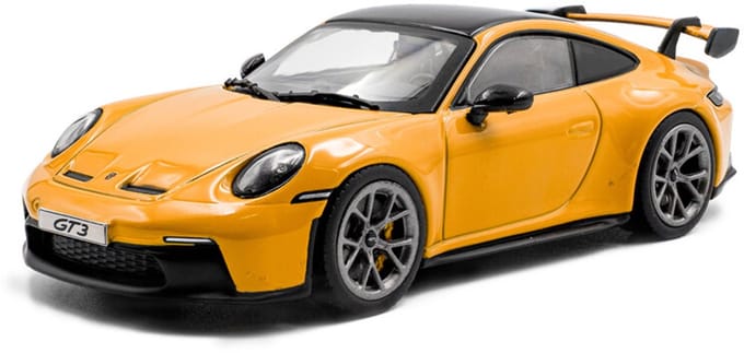 Porsche 911 (992) GT3 '23, geel Solido schaal 1:43