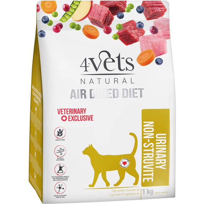 2x 1kg 4vets Urinary droogvoer voor katten