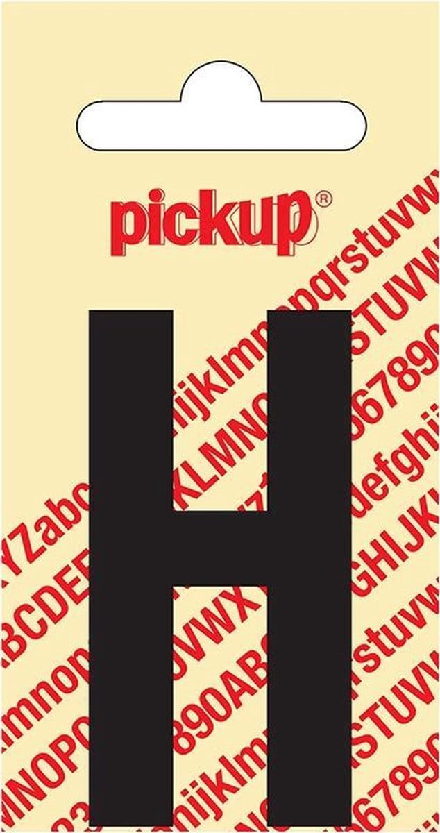 Pickup plakletter Nobel 60 mm zwart H - 31002060H