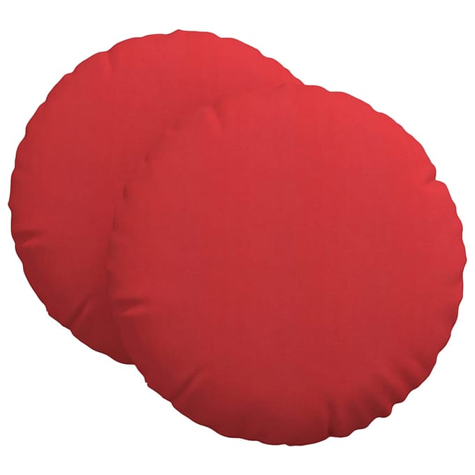 vidaXL - Zitkussens - 2 - st - Stof - Rood - Ø80 - x - 29 - cm