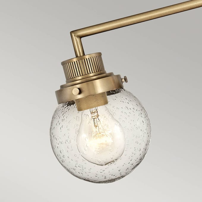 Hinkley LED Badkamerarmatuur Poppy | 3X E27 Max 60W | IP44 | Heritage Brass