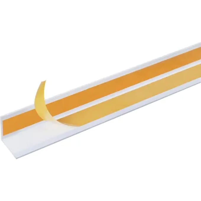 Alberts Hoekprofiel - Pvc Wit - 15x15x1mm 2,6m - Zelfklevend