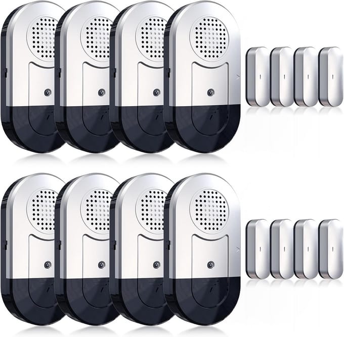 Draadloze Deur Sensor - Raam Alarm - Huis Beveiliging - 120 dB Signaal - Set van 8