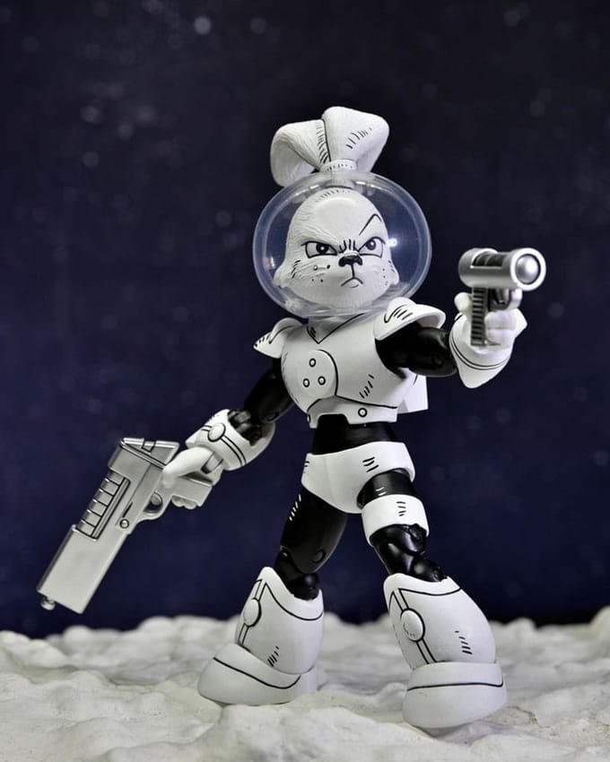 NECA Usagi Yojimbo Action Figure Space Usagi Yojimbo Black & White Figure 18 cm Action Figuur
