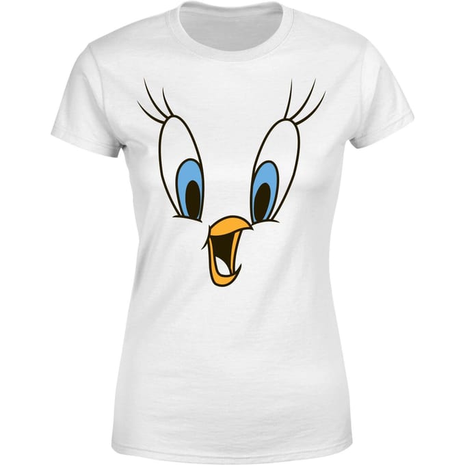 Looney Tunes Tweety Face Dames T-shirt - Wit - S