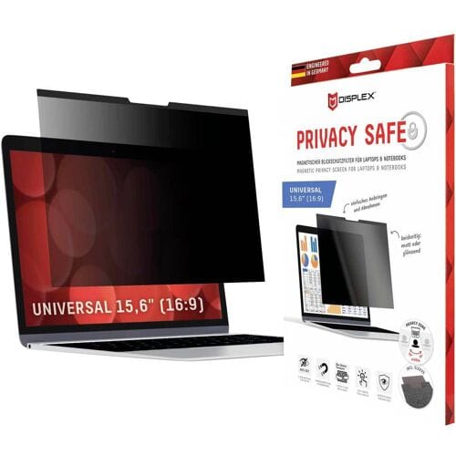 Displex Privacy Safe Magnetische Screenprotector Geschikt voor universele laptops van 15.6 inch (16:9)