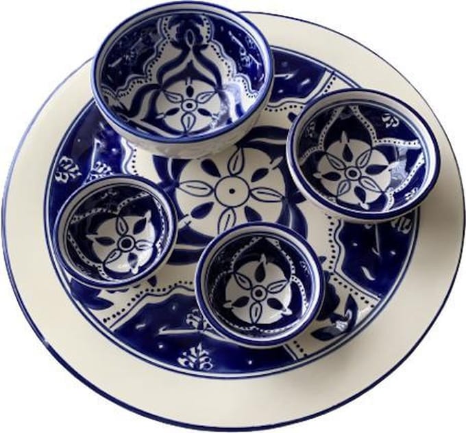 Tapas Party set 5 delig Blue Fond | TP.PY.BLF | Dishes & Deco