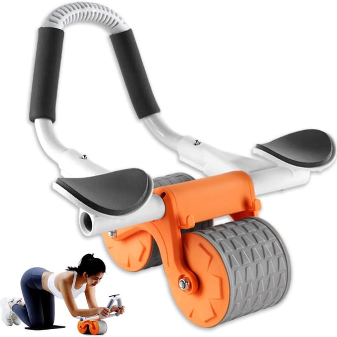 Buikspierwiel - Ab Roller - Core Training - Automatische Rebound - 100 kg draagvermogen - Blauw