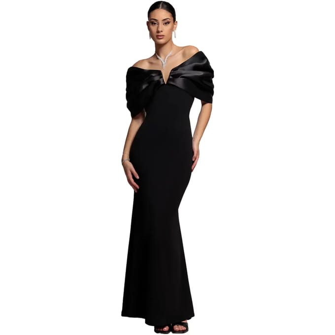 Satinavondjurk dames Goddiva Maxi
