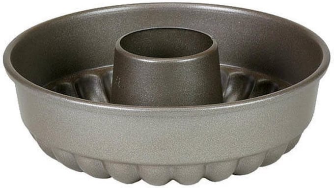Frankfurter krans geribbeld - Kransvorm geribbeld - Taarten bakken - Keramische deeltjes - 22 cm - Zwart