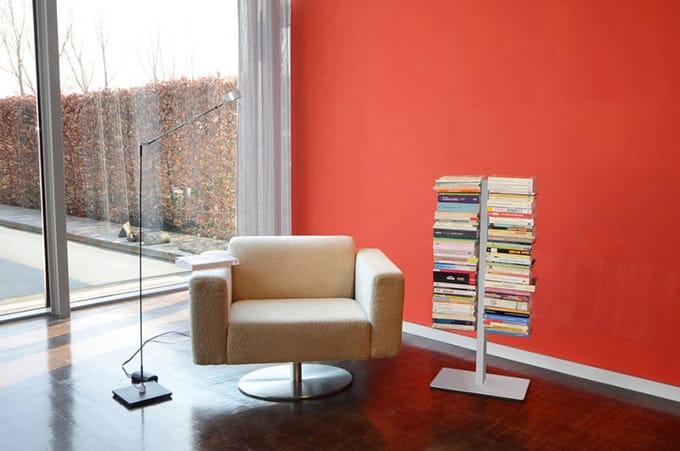 Radius - Booksbaum dubbel boekenrek - zilver - Hoogte 91 cm
