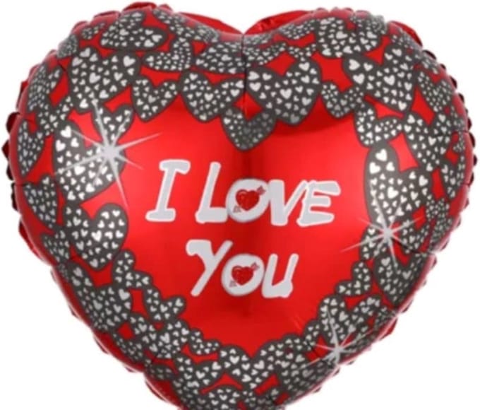 Folieballon i love you hart 45 cm